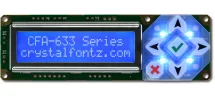 Blue 16x2 Character USB LCD Display CFA633-TMI-KU Blue 16x2 Character USB LCD Display CFA633-TMI-KU