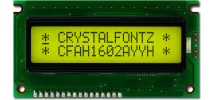 Yellow 16x2 Character Sunlight Readable LCD CFAH1602A-YYH-JT Yellow 16x2 Character Sunlight Readable LCD CFAH1602A-YYH-JT