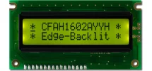 Sunlight Readable Edge-Lit 16x2 Character LCD CFAH1602A-YYH-JTE Sunlight Readable Edge-Lit 16x2 Character LCD CFAH1602A-YYH-JTE