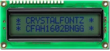 Reflective 16x2 Character LCD CFAH1602B-NGG-JTV Reflective 16x2 Character LCD CFAH1602B-NGG-JTV