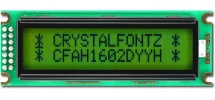 Green Sunlight Readable 16x2 Character LCD CFAH1602D-YYH-ET Green Sunlight Readable 16x2 Character LCD CFAH1602D-YYH-ET