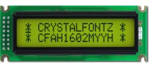 Yellow-Green Standard 16x2 Character LCD CFAH1602M-YYH-ET Yellow-Green Standard 16x2 Character LCD CFAH1602M-YYH-ET