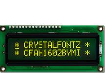 Yellow-green 16x2 Character Display CFAH1602B-YMI-JT