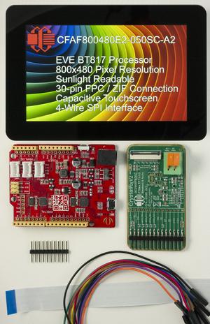 5" Touchscreen EVE Development Kit [EOL] (CFAF800480E2-050SC-A2-2)