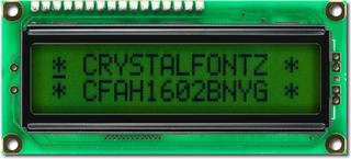 Green 16x2 Character Sunlight Readable LCD (CFAH1602B-NYG-JT)