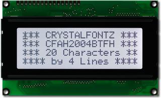 Black on Gray 20x4 Character LCD (CFAH2004B-TFH-ET)