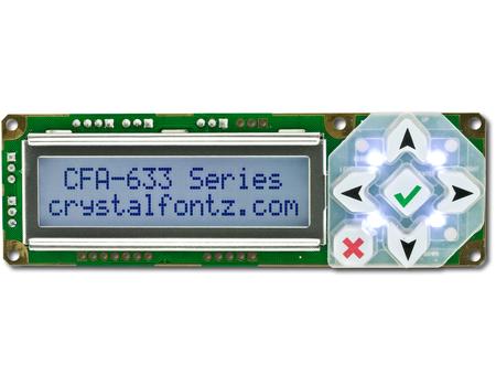 Crystalfontz Positive Mode LCD - CFA633 Series of Character LCDs