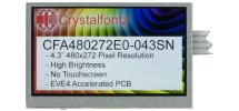 480x272 4.3" Non-Touch EVE Accelerated TFT Module CFA480272E0-043SN 480x272 4.3" Non-Touch EVE Accelerated TFT Module CFA480272E0-043SN