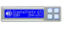 Blue 20x2 Character LCD USB Display CFA631-TMF-KU Blue 20x2 Character LCD USB Display CFA631-TMF-KU