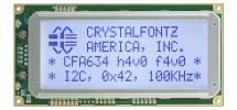 Light Blue 20x4 Character I2C LCD CFA634-TFH-KC Light Blue 20x4 Character I2C LCD CFA634-TFH-KC
