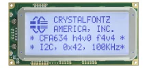 Light Blue 20x4 Character I2C LCD CFA634-TFH-KC Light Blue 20x4 Character I2C LCD CFA634-TFH-KC