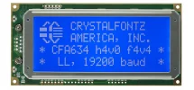 Blue 20x4 Logic Level Serial Character LCD CFA634-TMI-KL Blue 20x4 Logic Level Serial Character LCD CFA634-TMI-KL