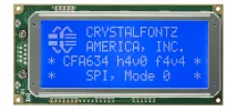White on Blue SPI 20x4 Character LCD CFA634-TMI-KP White on Blue SPI 20x4 Character LCD CFA634-TMI-KP