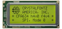 Yellow-Green 20x4 Character SPI LCD CFA634-YFH-KP Yellow-Green 20x4 Character SPI LCD CFA634-YFH-KP