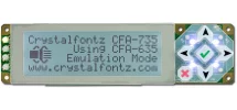 20x4 Character Serial LCD Display CFA735-TFK-KR 20x4 Character Serial LCD Display CFA735-TFK-KR