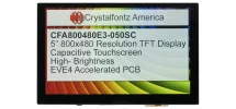 800x480 5-Inch EVE Capacitive Touchscreen TFT Display CFA800480E3-050SC 800x480 5-Inch EVE Capacitive Touchscreen TFT Display CFA800480E3-050SC