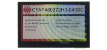 480x272 4.3" Capacitive Touchscreen TFT Display CFAF480272H0-043SC 480x272 4.3" Capacitive Touchscreen TFT Display CFAF480272H0-043SC