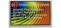 800x480 5 inch Sunlight Readable TFT CFAF800480E3-050SN 800x480 5 inch Sunlight Readable TFT CFAF800480E3-050SN