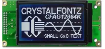 White on Dark 128x64 Graphic LCD CFAG12864K-STI-TN White on Dark 128x64 Graphic LCD CFAG12864K-STI-TN