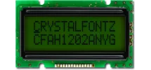 12x2 Sunlight Readable Character LCD CFAH1202A-NYG-JT 12x2 Sunlight Readable Character LCD CFAH1202A-NYG-JT