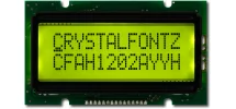 Sunlight Readable 12x2 Character LCD CFAH1202A-YYH-JT Sunlight Readable 12x2 Character LCD CFAH1202A-YYH-JT