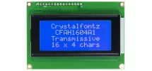 Blue 16x4 Edge-Lit Character LCD CFAH1604A1-TMI-JT Blue 16x4 Edge-Lit Character LCD CFAH1604A1-TMI-JT