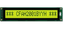 Sunlight Readable 20x1 Character LCD CFAH2001B-YYH-ET Sunlight Readable 20x1 Character LCD CFAH2001B-YYH-ET