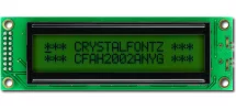 Green 20x2 Standard Character LCD CFAH2002A-NYG-JT Green 20x2 Standard Character LCD CFAH2002A-NYG-JT