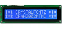 White on Blue 20x2 Character LCD Module CFAH2002M-TMI-ET White on Blue 20x2 Character LCD Module CFAH2002M-TMI-ET