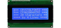 White on Blue 20x4 Character Module CFAH2004A-TMI-JT White on Blue 20x4 Character Module CFAH2004A-TMI-JT