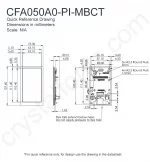 CFA050A0PIMBCT Mechanical Drawing CFA050A0PIMBCT Mechanical Drawing