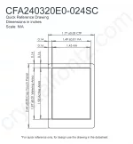 CFA240320E0024SC Mechanical Drawing CFA240320E0024SC Mechanical Drawing