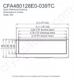 CFA480128E0039TC Mechanical Drawing CFA480128E0039TC Mechanical Drawing