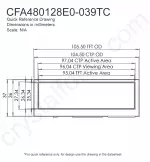 CFA480128E0039TC Mechanical Drawing CFA480128E0039TC Mechanical Drawing