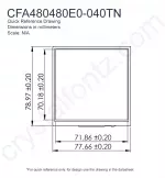 CFA480480E0040TN Mechanical Drawing CFA480480E0040TN Mechanical Drawing
