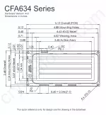 CFA634TFHKC Mechanical Drawing CFA634TFHKC Mechanical Drawing