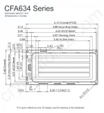 CFA634YFHKP Mechanical Drawing CFA634YFHKP Mechanical Drawing