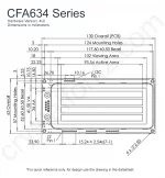 CFA634YFHKP Mechanical Drawing CFA634YFHKP Mechanical Drawing