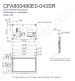 CFA800480E0043SR Mechanical Drawing CFA800480E0043SR Mechanical Drawing