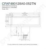 CFAF480128A0052TN Mechanical Drawing CFAF480128A0052TN Mechanical Drawing