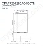CFAF7201280A0050TN Mechanical Drawing CFAF7201280A0050TN Mechanical Drawing