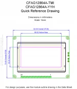 CFAG12864AYYHVN Mechanical Drawing CFAG12864AYYHVN Mechanical Drawing