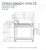 CFAG12864D1YYHTZ Mechanical Drawing CFAG12864D1YYHTZ Mechanical Drawing