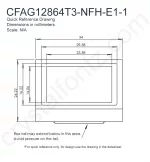 CFAG12864T3NFHE11 Mechanical Drawing CFAG12864T3NFHE11 Mechanical Drawing