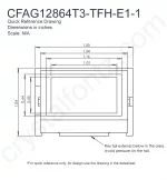 CFAG12864T3TFHE11 Mechanical Drawing CFAG12864T3TFHE11 Mechanical Drawing