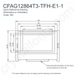 CFAG12864T3TFHE11 Mechanical Drawing CFAG12864T3TFHE11 Mechanical Drawing