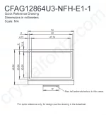 CFAG12864U3NFHE11 Mechanical Drawing CFAG12864U3NFHE11 Mechanical Drawing