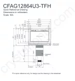 CFAG12864U3TFH Mechanical Drawing CFAG12864U3TFH Mechanical Drawing