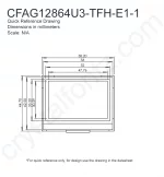 CFAG12864U3TFHE11 Mechanical Drawing CFAG12864U3TFHE11 Mechanical Drawing