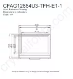 CFAG12864U3TFHE11 Mechanical Drawing CFAG12864U3TFHE11 Mechanical Drawing